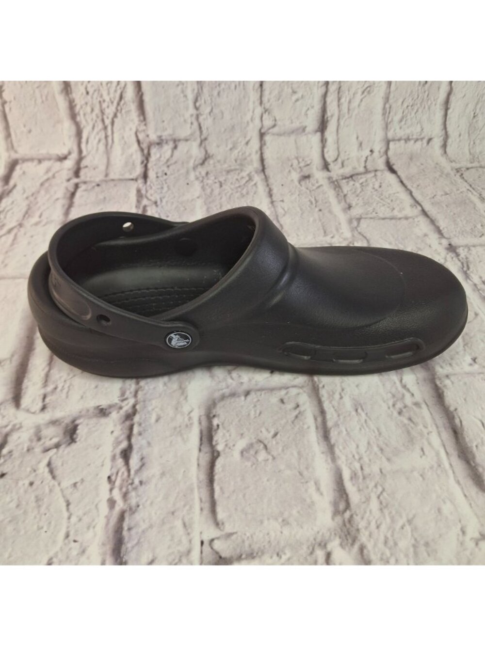 Crocs Black Bistro Clogs Slip-Resistant Work Shoes Size M8/W10 Cook Shoes - Picture 3 of 7
